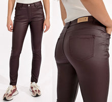 Molly bracken wine leather trousers