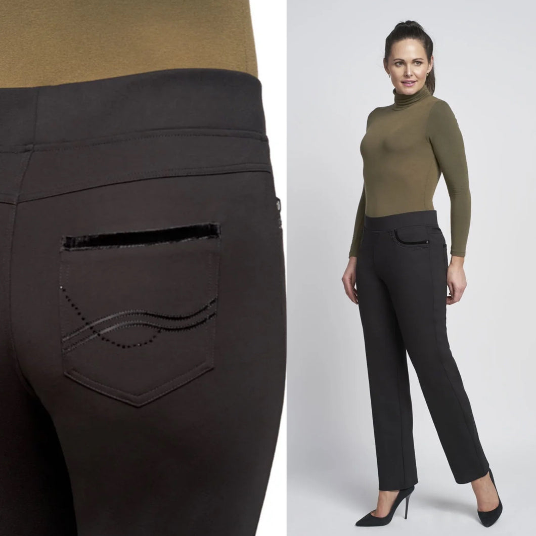 Pinns Black Figure Scuplting Trousers