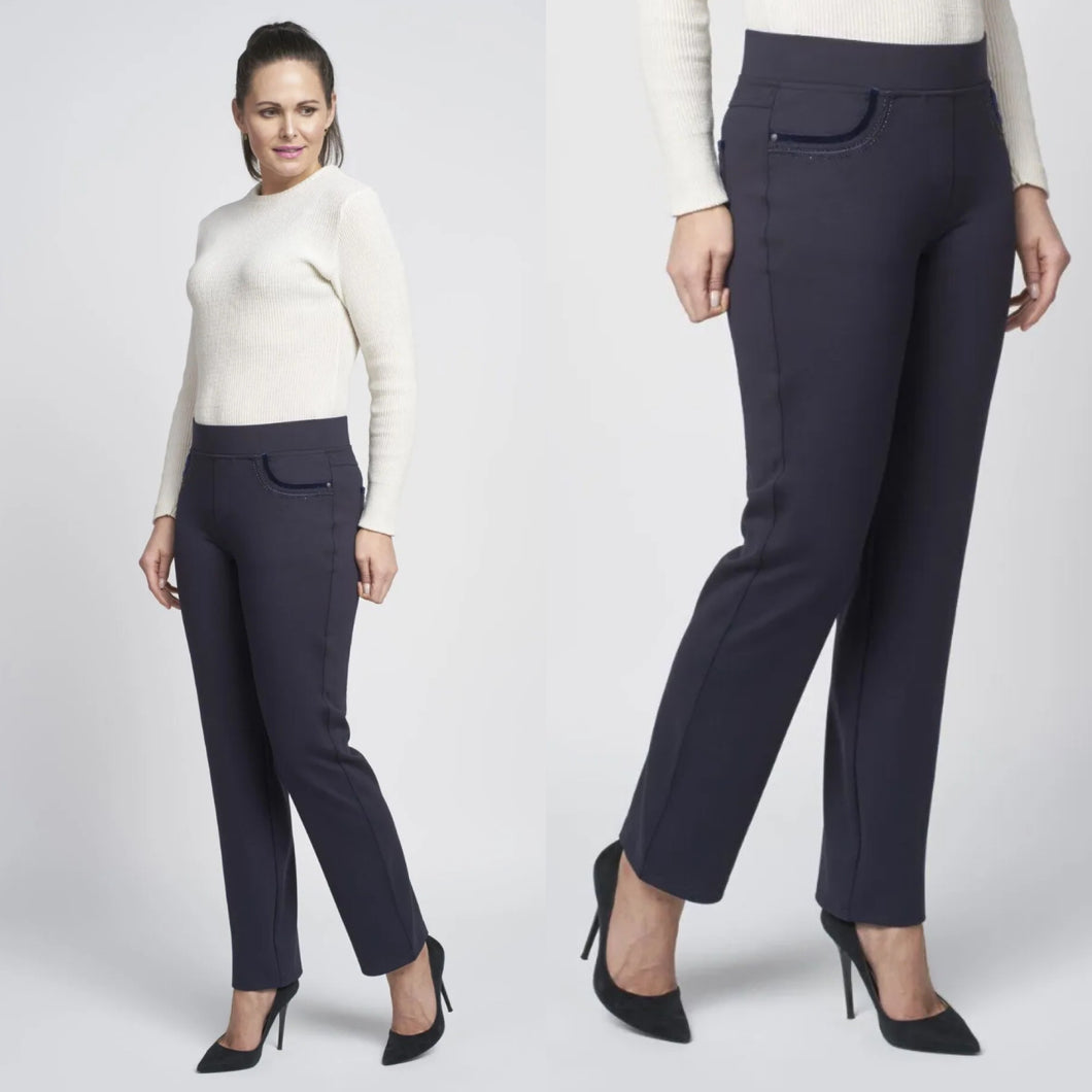 Pinns Navy Figure sculpting Trouser
