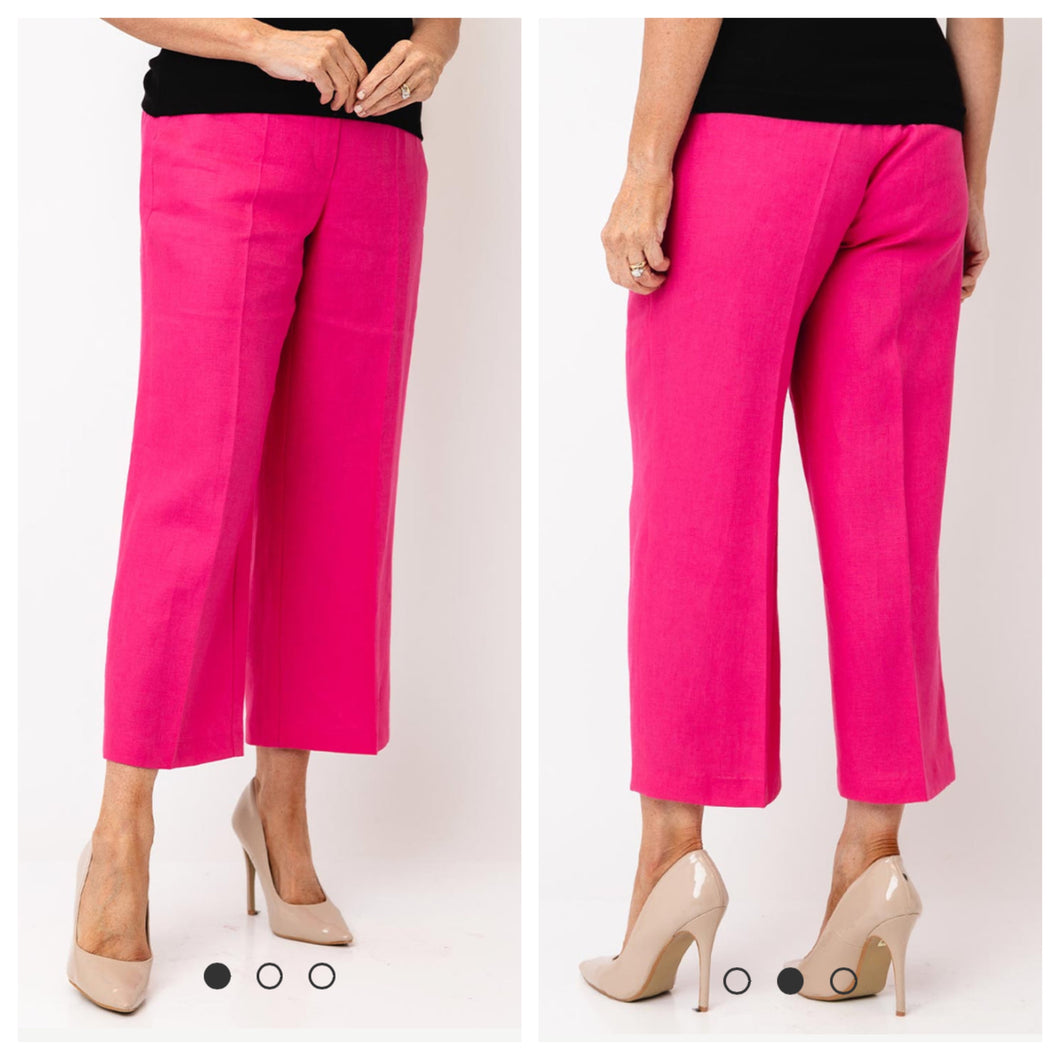 Robell pink linen trousers
