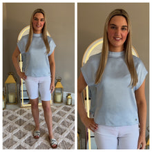 Rino & Pelle satin blue top