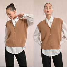 Molly Bracken Knitted sleeveless cardigan
