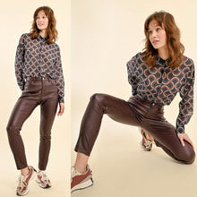 Molly bracken wine leather trousers