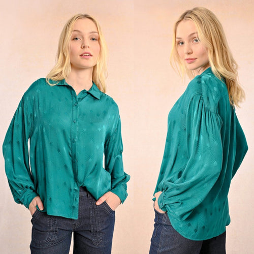 Molly bracken satin blouse