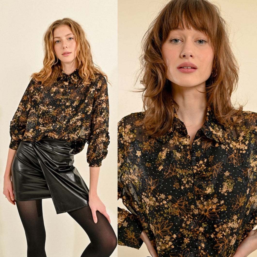 Molly bracken floral print blouse