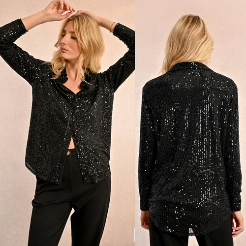 Molly bracken Sequins blouse